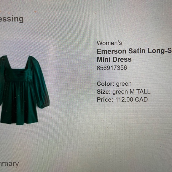 Abercrombie & Fitch Emerson Satin Long Sleeve Mini Dress - Picture 2 of 5